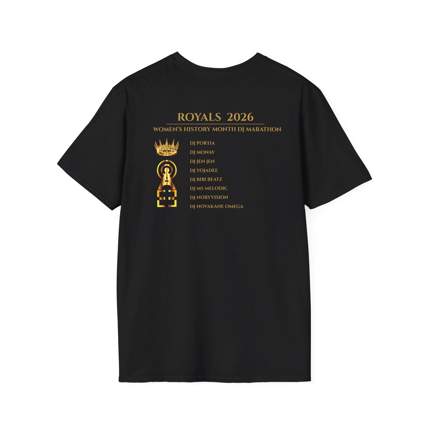 Abusia Radio Royals 2026 – Women’s History Month DJ Marathon Lineup Tee