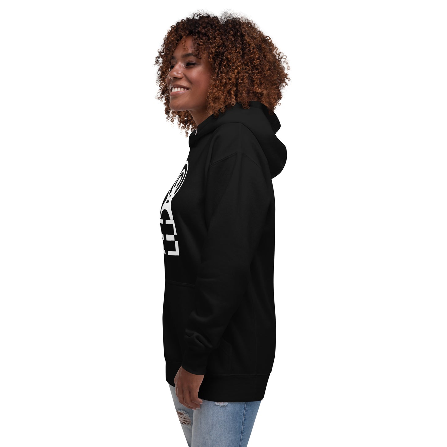 Abusia Radio White Logo Hoodie