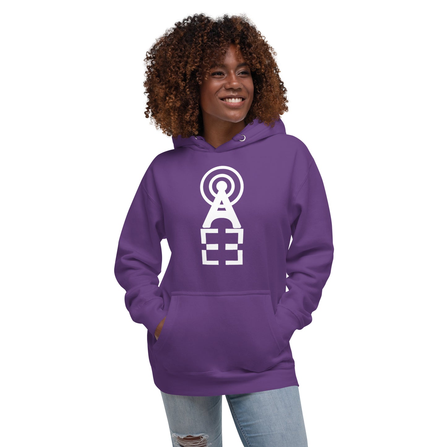 Abusia Radio White Logo Hoodie